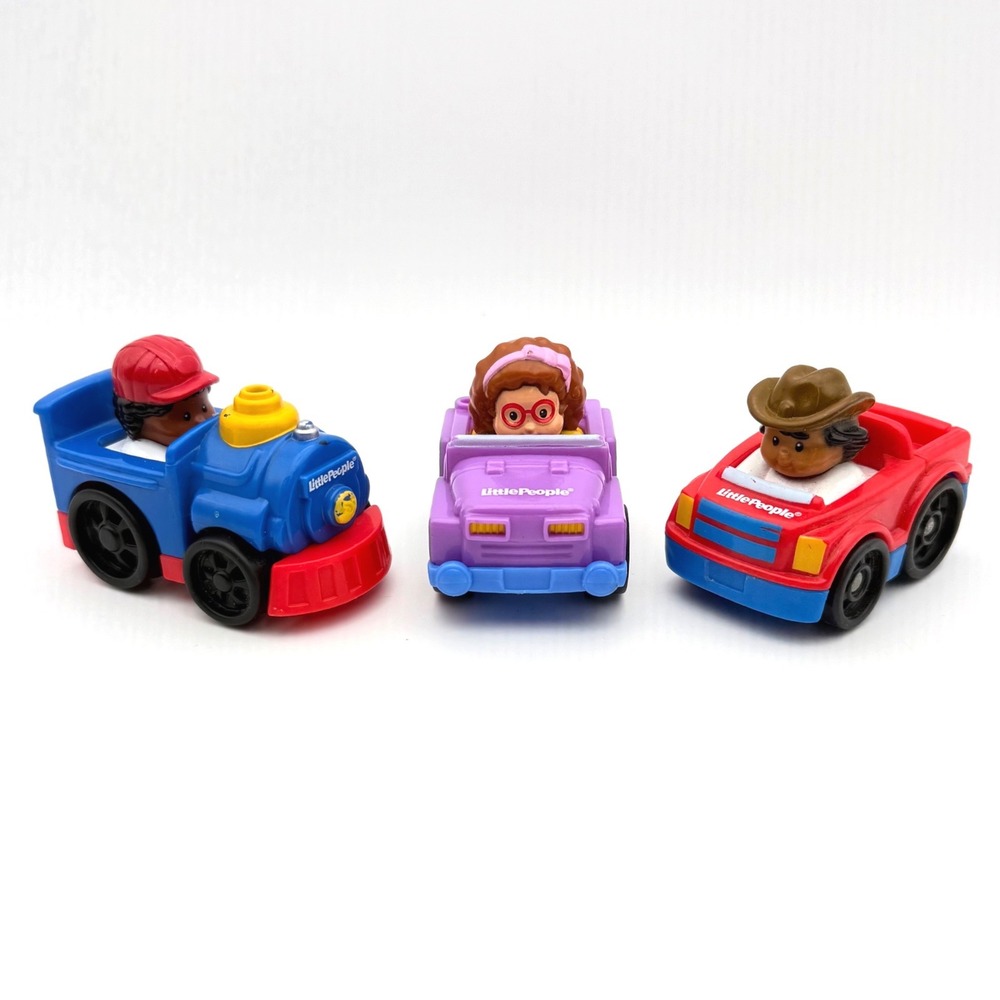 Fisher-Price Little People Wheelies Train Jeep Pickup Truck Lot Toddler Toys